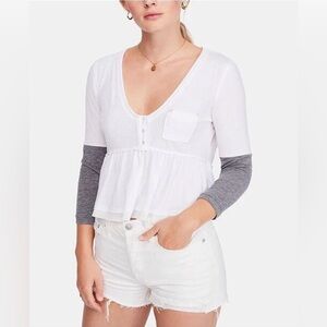 NWT Free People Womens Heart of Mine Relaxed Top